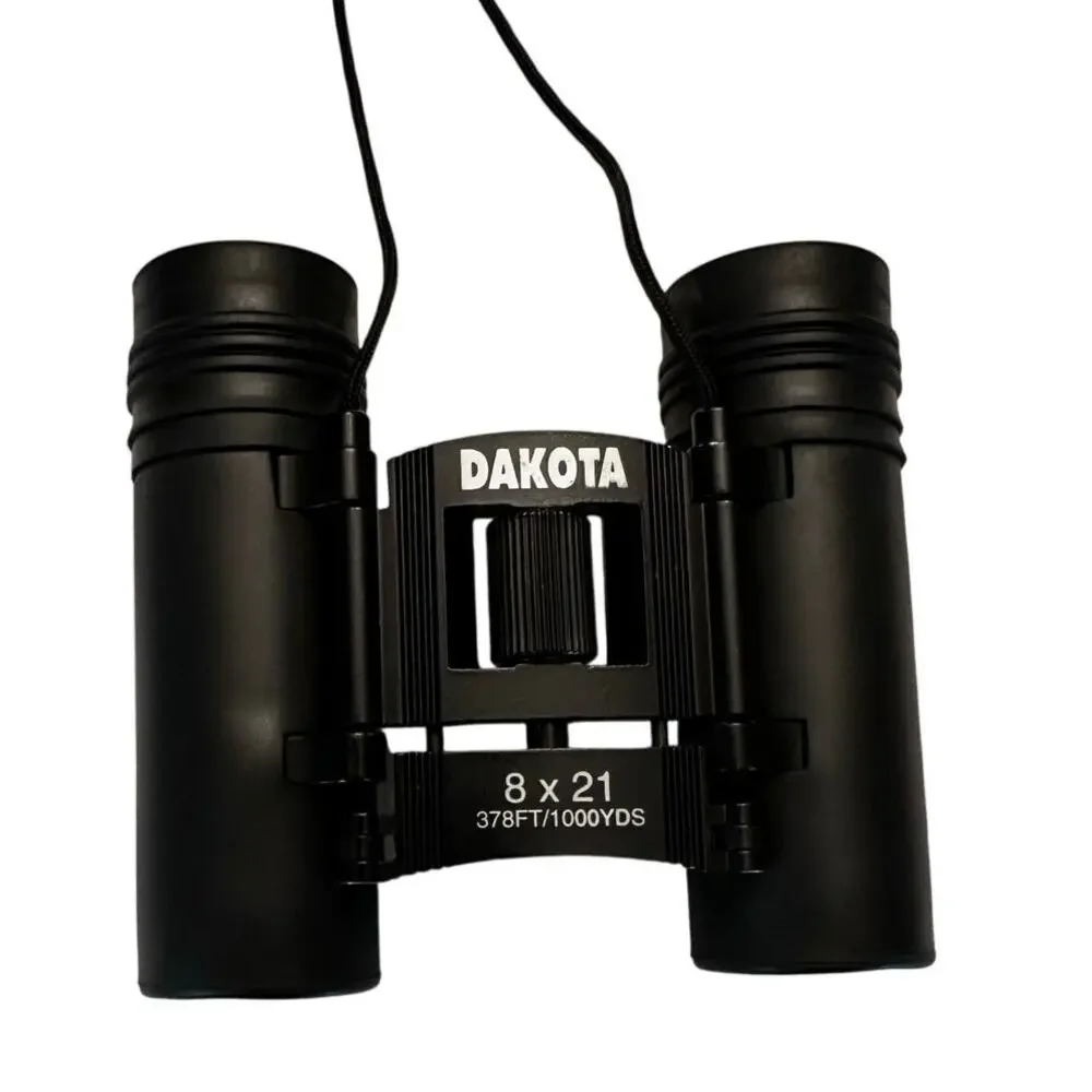 Dakota Folding Binoculars 8x21 Quantaray/378 Feet/100 yards with Case and Cloth